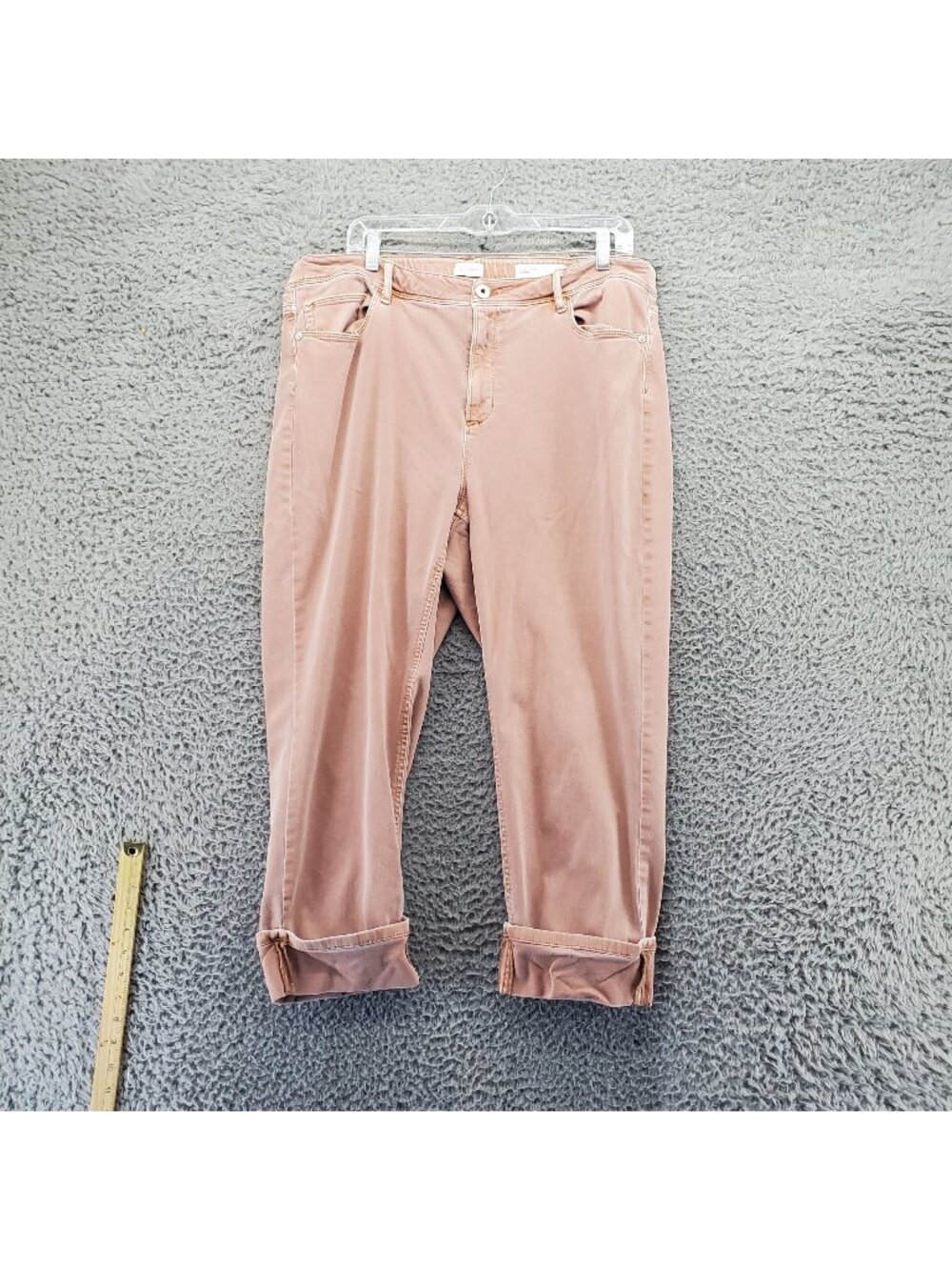 J. Jill Jeans Womens Size 18 Pink High-Rise Cropped Denim Stretch Fabric *Read*